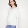 Nursing - Button Opening - Pullover - White -Anna Field Boutique 01cf3af9e9aa4e77a51334105d7ea780