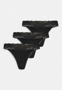 Anna Field 3 Pack Lace Trim Thong - String - Black -Anna Field Boutique 13815b0c5eb74aefa009a72fbc0b00d7