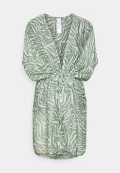 Anna Field Printed Short Kimono / 606 - Khaki_003 - Off-White - Accessoire De Plage - Khaki/Off-White -Anna Field Boutique 16f0fcdbc85141cc9ef550ec638d48b7