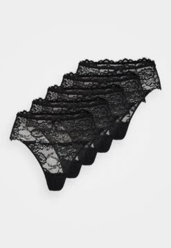 Anna Field 5Pp High Rise Lace Thong - String - Black -Anna Field Boutique 1d7323e8540d4a6dba0ff1fa79eb0047