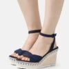 Anna Field Sandales Compensées - Dark Blue -Anna Field Boutique 29ce0c5833034fe1a201da6e4f25653a