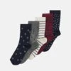 Anna Field 5 Pack - Chaussettes - Dark Blue/Dark Red -Anna Field Boutique 40f7ff545d8c445daaba3210226133d0