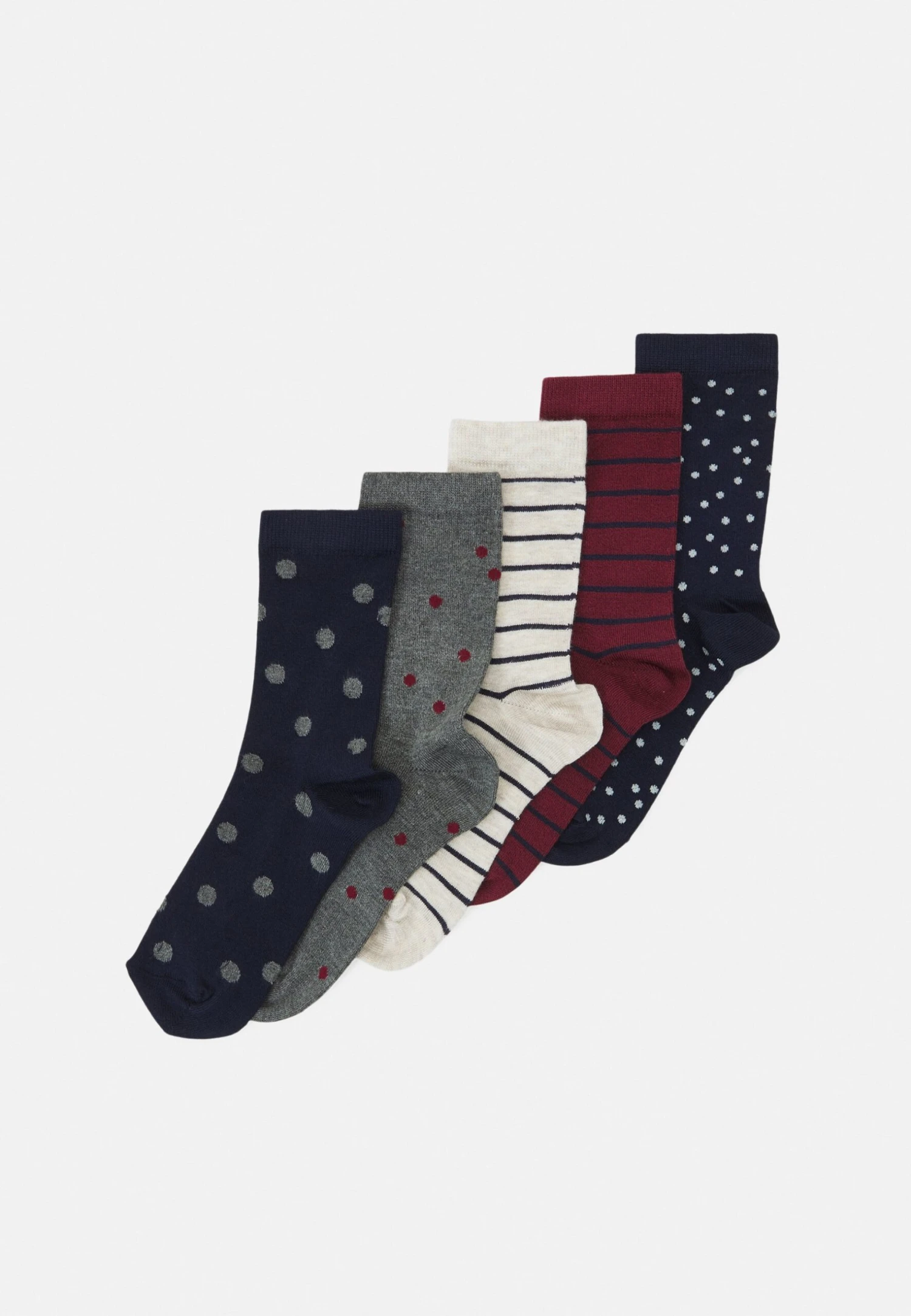 Anna Field 5 Pack - Chaussettes - Dark Blue/Dark Red 3 Anna Field 5 Pack - Chaussettes - Dark Blue/Dark Red