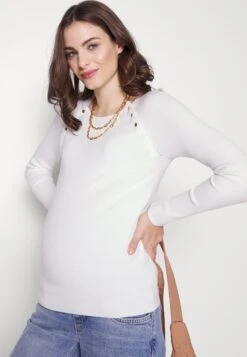 Nursing - Button Opening - Pullover - White 12 Nursing - Button Opening - Pullover - White -Anna Field Boutique 4b78fcc94aeb475a964819c45a823428