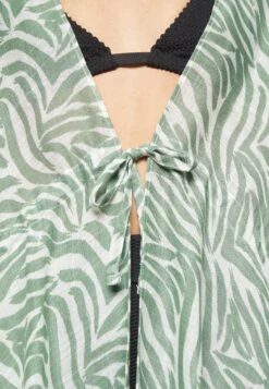 Anna Field Printed Short Kimono / 606 - Khaki_003 - Off-White - Accessoire De Plage - Khaki/Off-White -Anna Field Boutique 56783fe6be5a49b6bbf0e4d7a0a94450