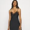 Anna Field Hammered Satin Nightie - Chemise De Nuit / Nuisette - Black -Anna Field Boutique 8568568799664718be5a66eae2968605