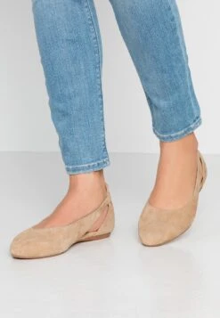 Leather - Ballerines - Beige