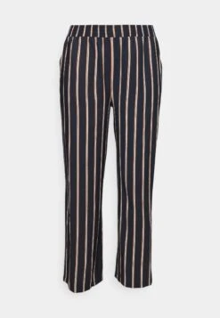 Wide Leg Pant - Pantalon Classique - Dark Blue/Brown/White -Anna Field Boutique aa9df79e817344bbb0010b3b238e8ac1