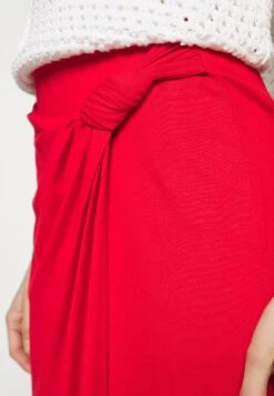 Anna Field Front Knot Midi Skirt - Jupe Crayon - Red -Anna Field Boutique b73d1918d9ff4cc08cc37ab855963e70