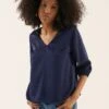 Anna Field Blouse - Dark Blue -Anna Field Boutique cc06b41712354961b329ffea7192b52b