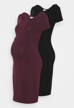 2Er Pack Nursing Function Dress - Robe Fourreau - Black/Bordeaux -Anna Field Boutique d2587d5bbf414ed687a71c7bfef589b6