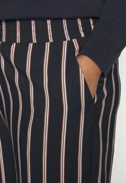 Wide Leg Pant - Pantalon Classique - Dark Blue/Brown/White -Anna Field Boutique dc42858a19f74efa861d825563512498