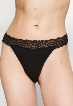 Anna Field 3 Pack Lace Trim Thong - String - Black -Anna Field Boutique ddff339da5074452b6b1fc5ad9c38843