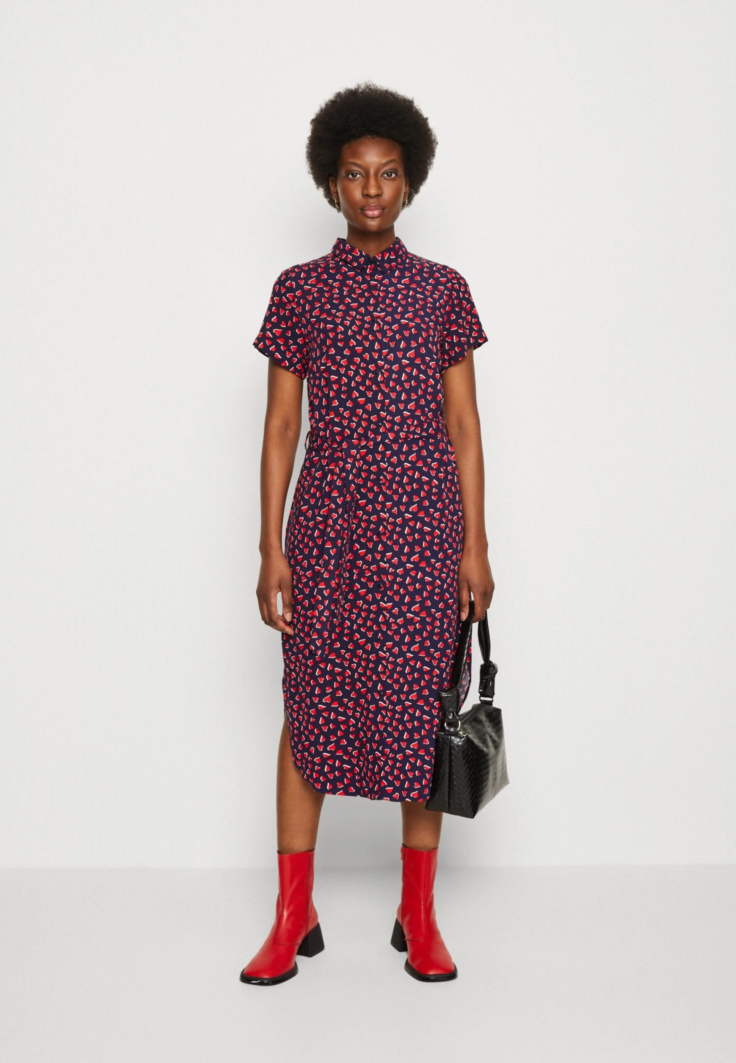 Anna Field Robe Chemise - Dark Blue/Red 4 Anna Field Robe Chemise - Dark Blue/Red – Image 2