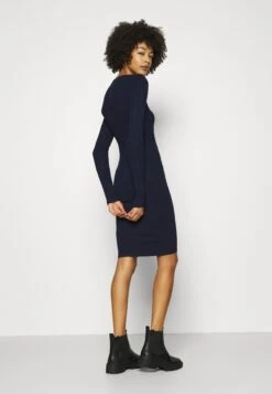 Anna Field Crew Ausschnitt Ripp Top Bodycon Mini Strickkleid - Robe Fourreau - Dark Blue -Anna Field Boutique e7dfe52813234273b4b0154b82da9016
