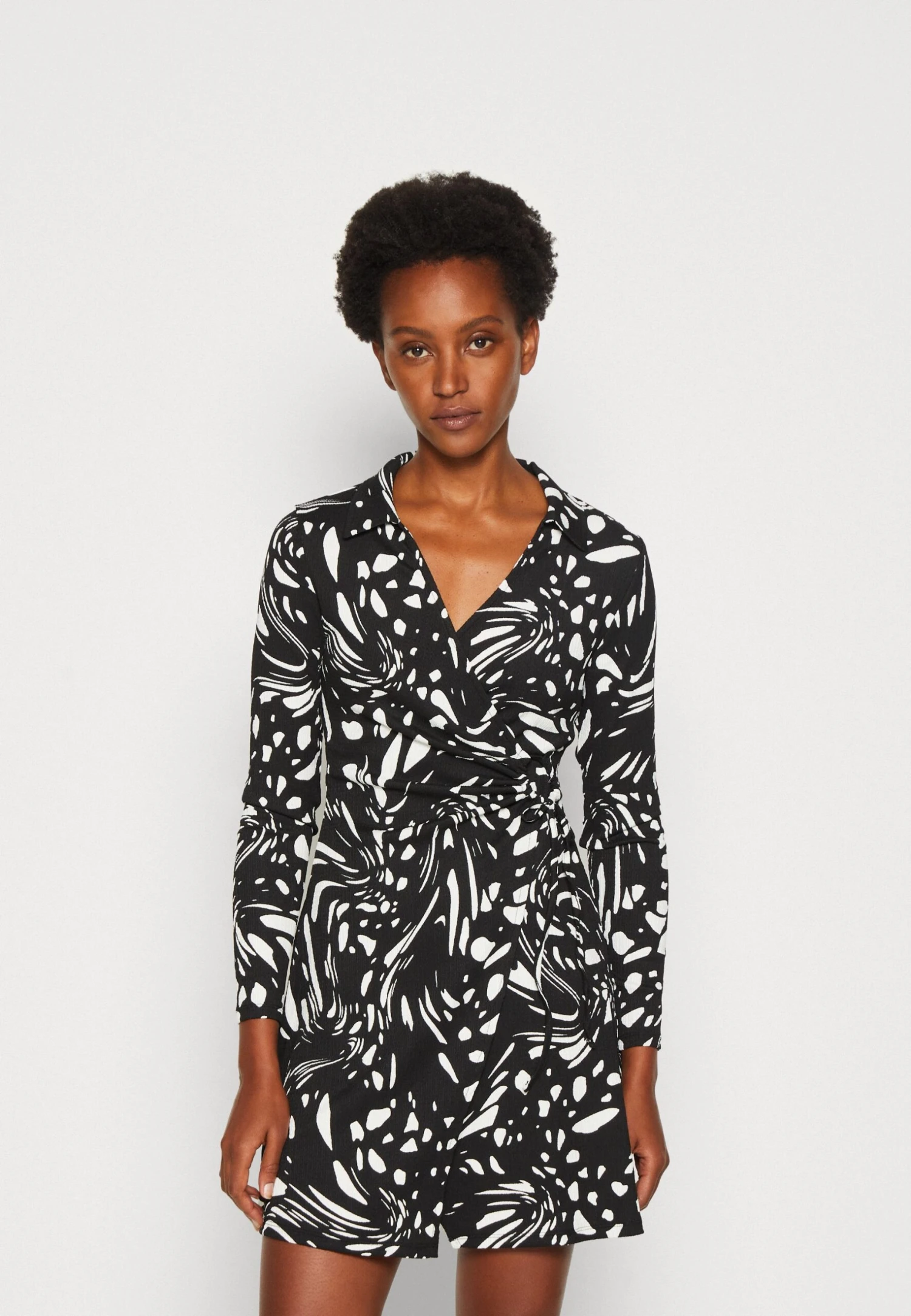 Anna Field Robe De Jour - Black/White 3 Anna Field Robe De Jour - Black/White